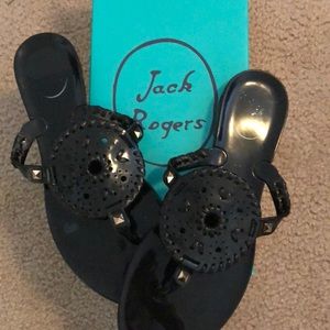 Black Georgica jelly sandals